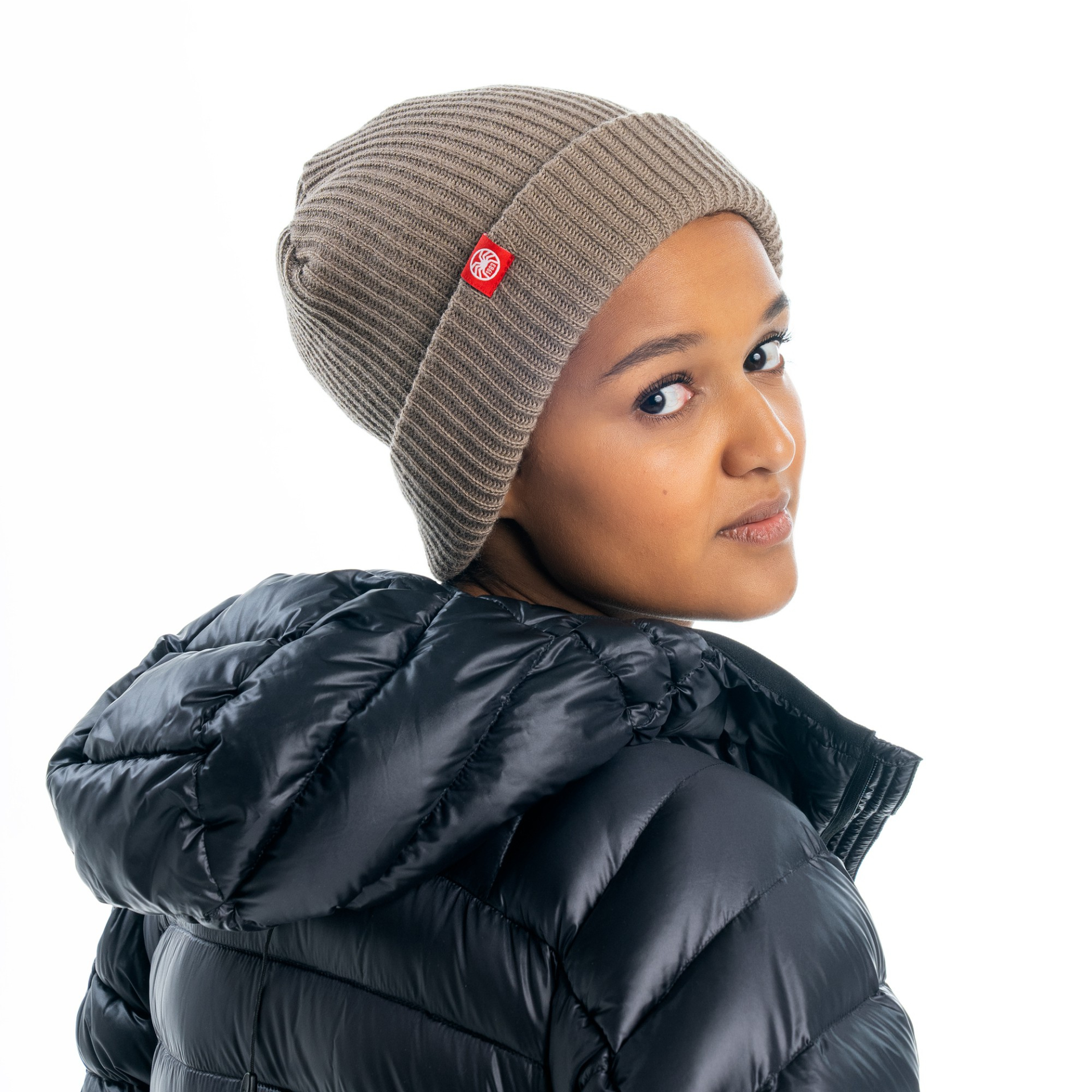 Brown beanie hat - Wooly Tan