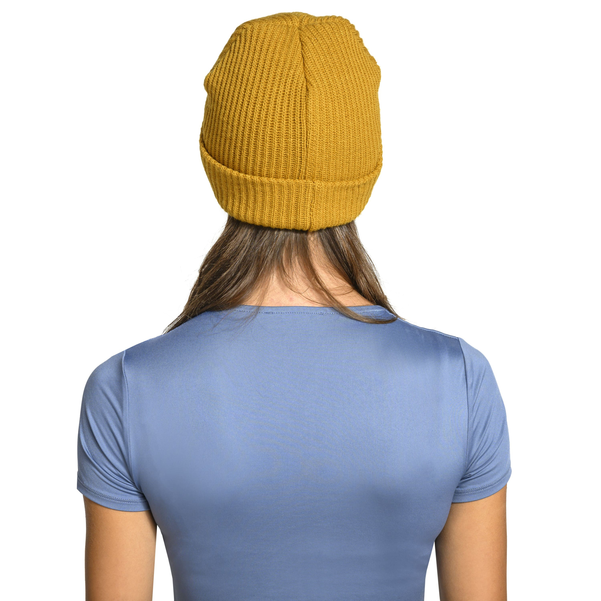Yellow beanie hat - Wooly Apricot