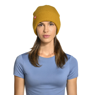 Yellow beanie hat - Wooly Apricot