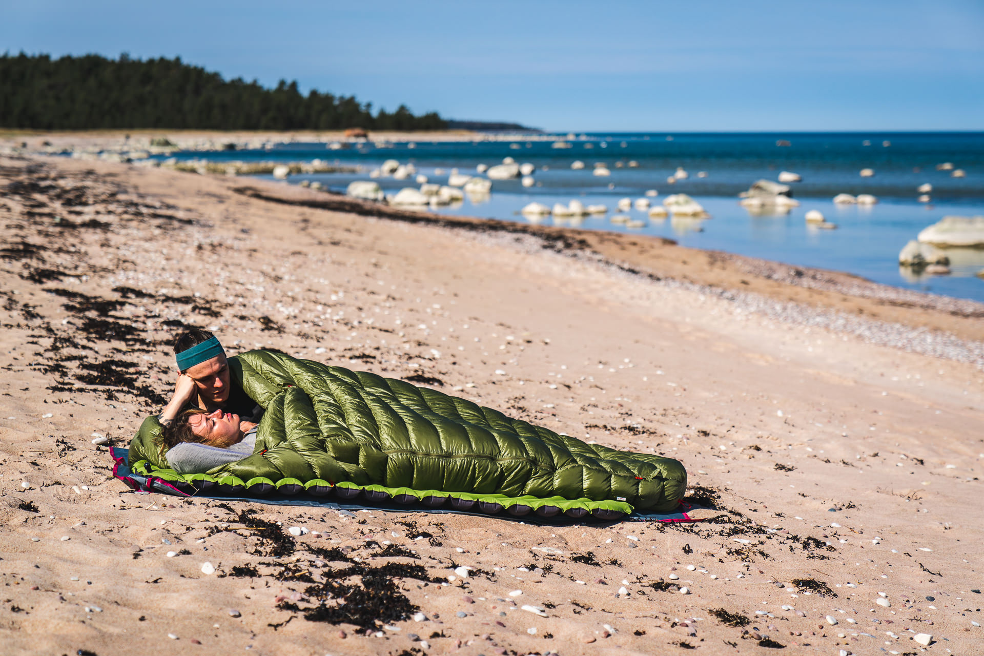 QUEST 4TWO TWO PERSON DOWN SLEEPING BAG FOR COUPLES