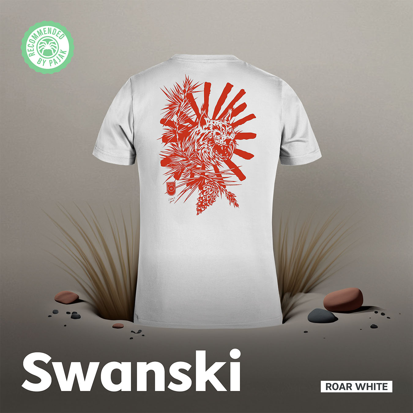 Swanski Roar White - Cotton tshirt